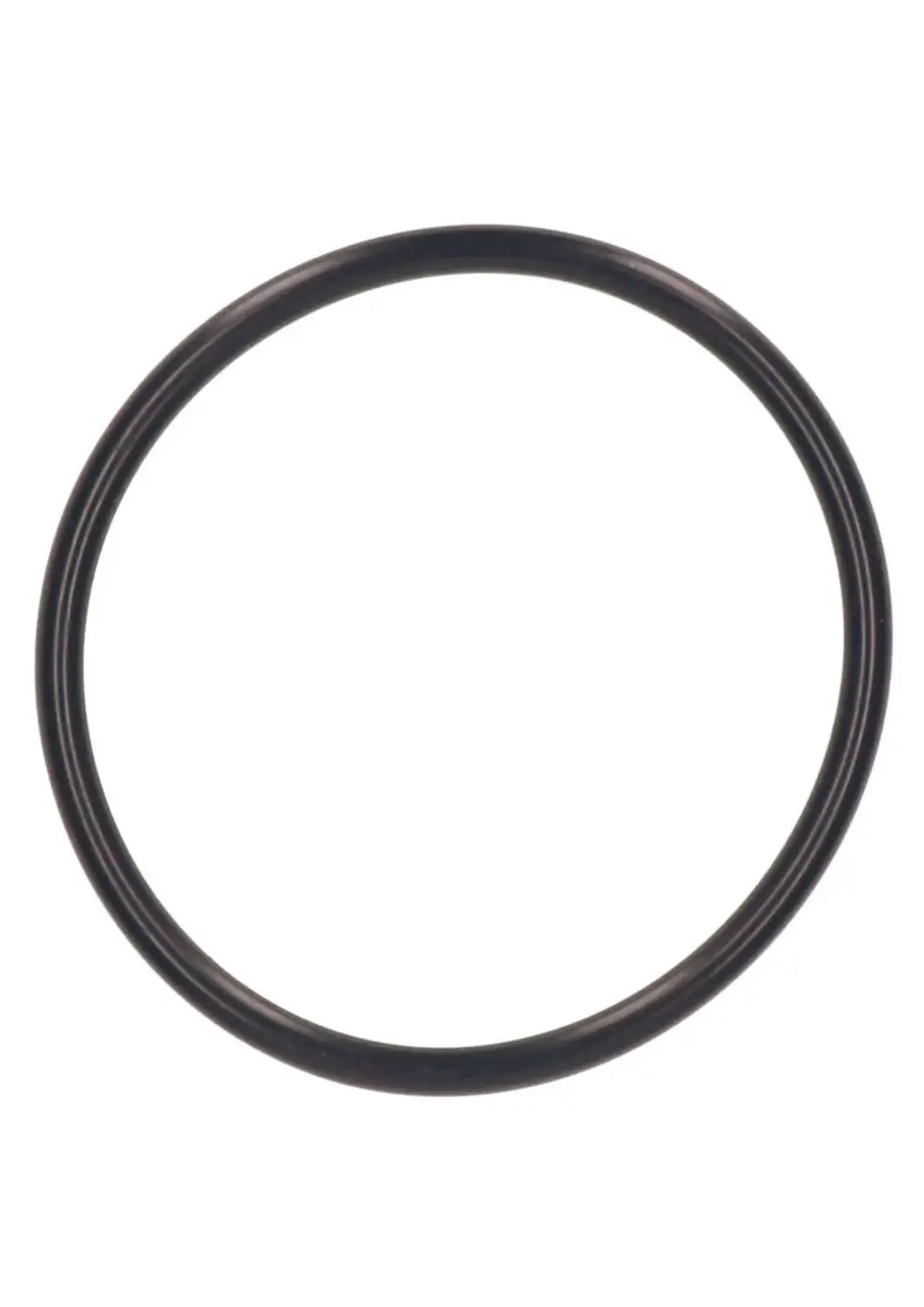 Schwarzer O-Ring von Judo, kreisförmig, mit glatter Oberfläche, auf weißem Hintergrund abgebildet.